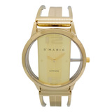 Reloj Dmario Ze1168 Dorado Cristal Zafiro 100% Original 