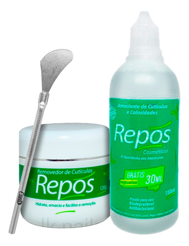 Kit Amaciante De Cutículas 120ml + Creme Removedor Repos 120