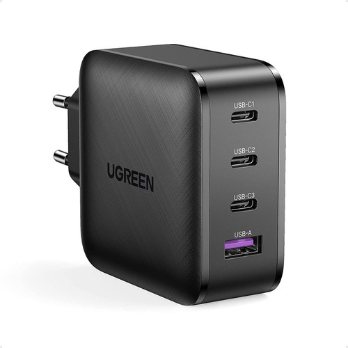 Cargador Ugreen 70774 Usb De Pared Carga Turbo Negro