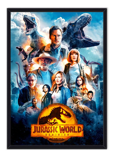 Cuadro - Póster Enmarcado Jurassic Word Dominion