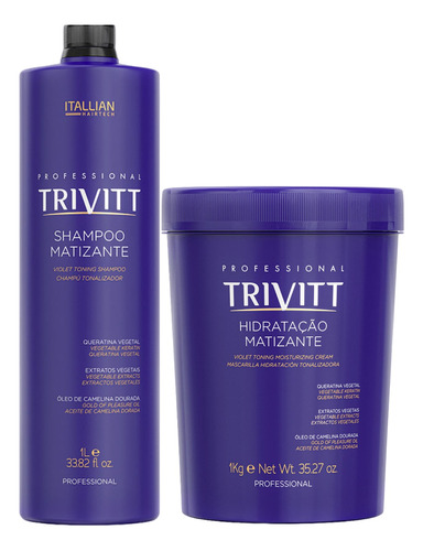 Kit Profissional Matizante Mascara E Shampo Itallian Trivitt