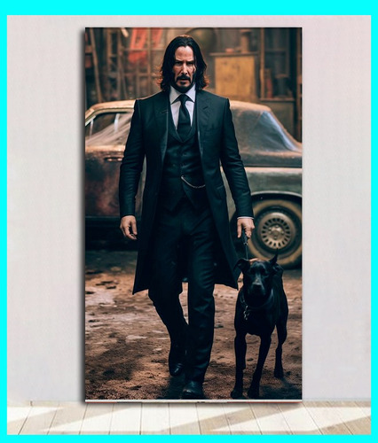 Cuadro Decorativo  Pelicula John Wick Textura