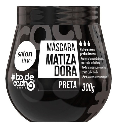 Máscara Matizadora Salon Line #todecacho Preta 300g