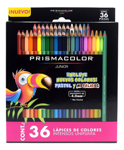 Lapices De Color Prismacolor 36 Pzas Nuevos Pastel Metalicos