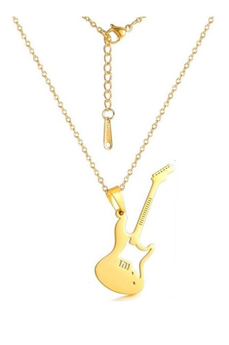 Collar Color Oro Acero Instrumentos Musicales Hombre Mujer