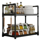 Organizador Rack Cocina 2 Niveles Especias Multifuncional 