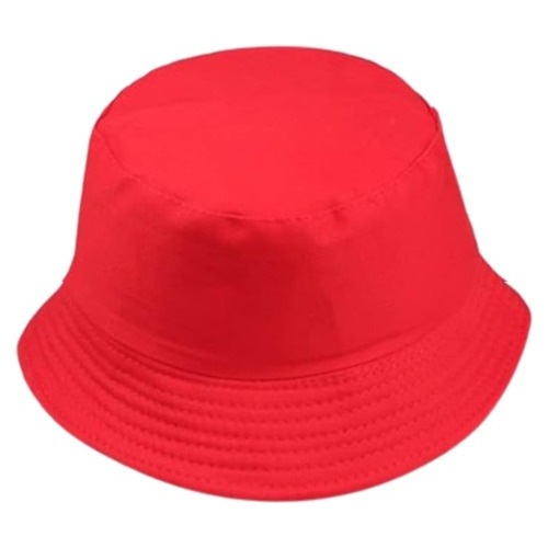 Gorro Pesquero Pescador Bucket Hat Sombrero Color Rojo