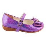 Zapato Flats Zapatilla Rapunzel Princesa Moño Lila 253-ll