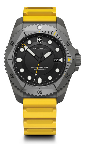 Reloj Dive Pro Quartz 43 Mm Amarillo Caja Titanio Victorinox