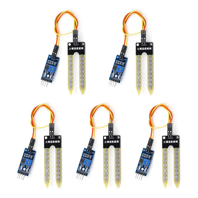 5 Piezas Sensor De Humedad De Tierra Suelo Arduino, Pic