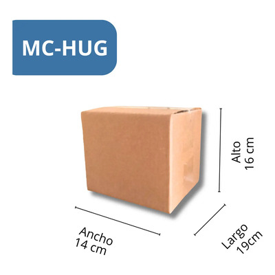 Paquete De Caja De Cartón 100 Piezas - Hug Marrón Claro