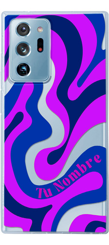 Funda Para Galaxy Para Mujer Curvas Moradas Con Tu Nombre