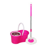 Trapeador Exprimidor Automático Spin Mop Con Cubeta Color Rosa