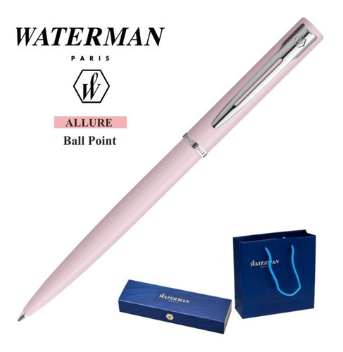 Boligrafo Waterman Allure Rosado Pastel Color De La Tinta Azul