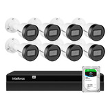 8 Câmeras Vlp 1230b Ip Ir 30m Intelbras, Nvr 1408, Hd 1tb Sk