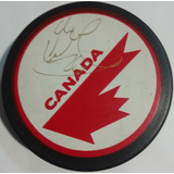 Glen Wesley Signed Canada Hockey Puck 