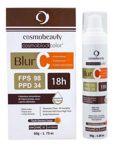 Cosmoblock Blur C Bege Com Vitamina C Fps98 Cosmobeauty