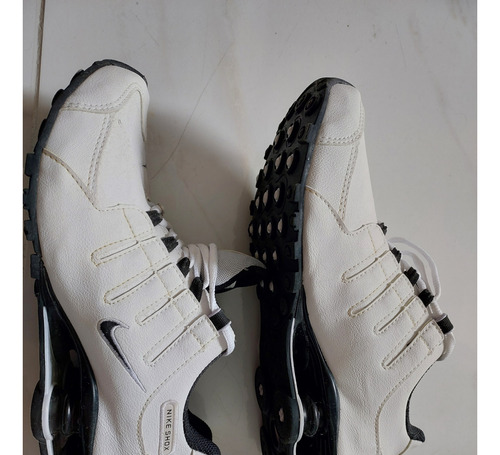 Tênis Masculino, Air Shox, Tm 42, Cor Branco E Preto.