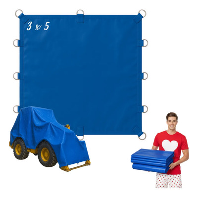 Lona Uso Rudo Para Agua 5x3 M Azul Reforzada Con Argollas | Envío gratis