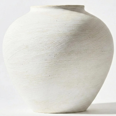 Vase Ryddelighome Large White Textured Stone Look Metal 27cm | MercadoLibre