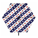 Sombrilla O Paraguas - Red Star Blue Stripe Parasol Umbrella