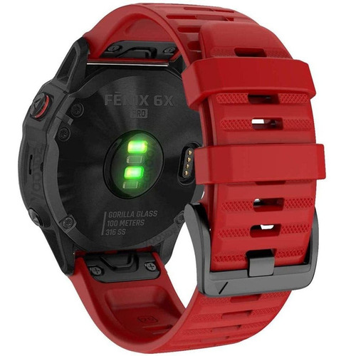 Malla Roja Garmin Fenix 6x Pro/sapphire 26mm