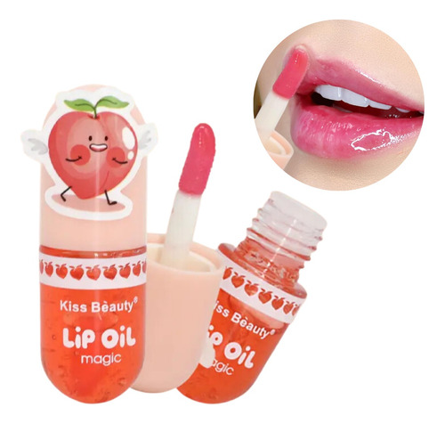 Lip Oil Magic Kiss Beauty Gloss Labial Brillo Aroma 3pz F