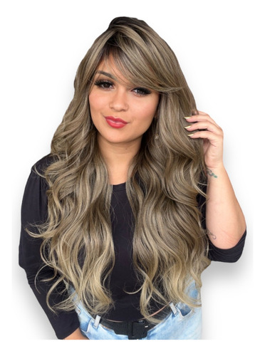 Peruca Lace Wig Natural Fibra Premium Modelo Mariana