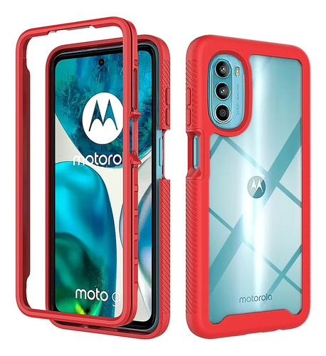 Funda Uso Rudo Modelos Motorola Transparente Reforzada 360