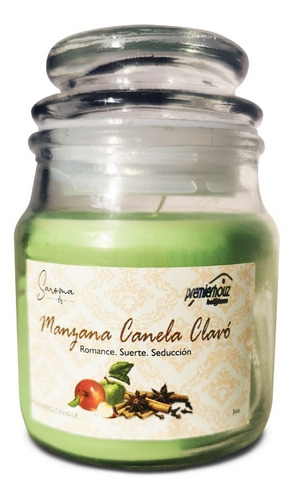 Vela Aroma Manzana Canela Clavo Romance Suerte Y Seducción 