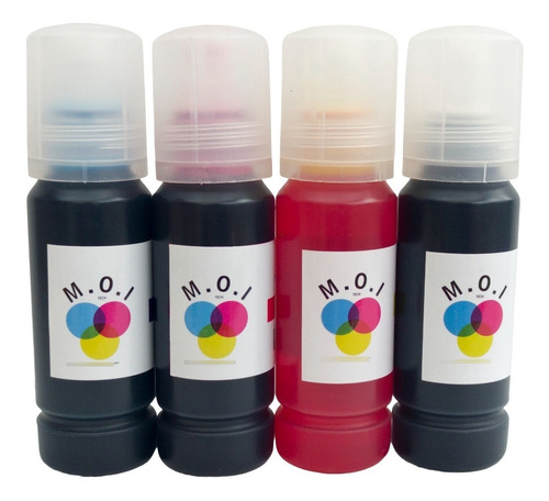 Kit Tinta Moi Coreana  Para  Epson L3110 , 3150 Cmyk , 70 Ml