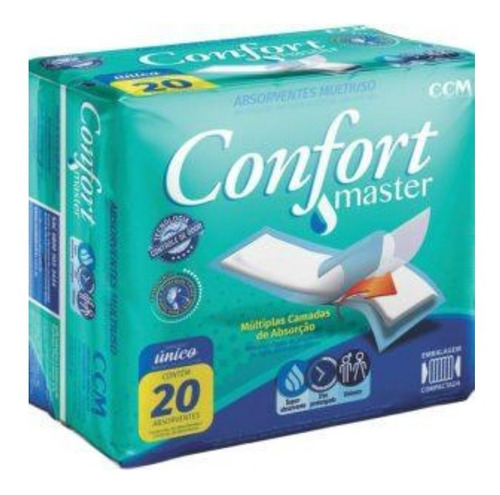 Absorvente Geriátrico Confort Master - Kit C/ 6 Pacotes C/20