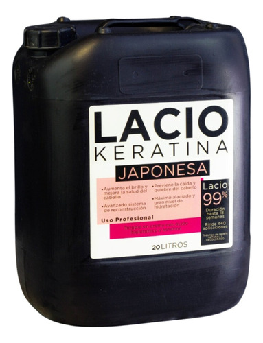 Bidón 20l Keratina Japonesa - Tratamiento Profesional