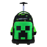 Mochila Grande Chenson Baston Acero Llantitas Gel Luz Led Minecraft Bedrock Xbox Creeper Original Gamer Niños Primaria Secundaria Creeper Backpack