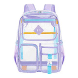 A Mochila Escolar Grande Transparente Tela De Pvc Impermeable A