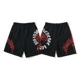 Cross Sanskrit Print Couples Casual Loose Sports Shorts