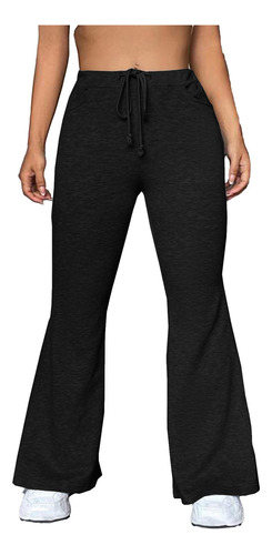 Pantalones Acampanados Casuales Para Mujer, Yoga, Deportes A