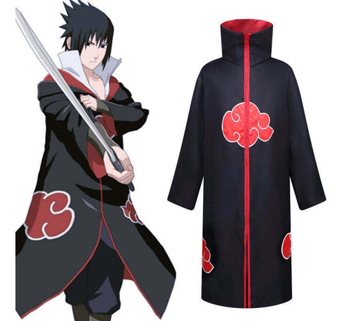 Disfraz De Naruto Akatsuki Ninja Abrigo Capa Cosplay Ropa