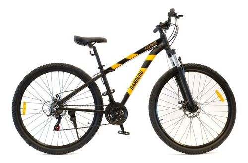 Mountain Bike Randers Bke-2129 S Frenos De Disco Mecánico Cambios Shimano Tz500 Color Negro/amarillo Con Pie De Apoyo  