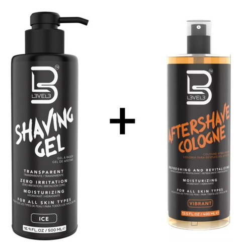 Combo Aftershave Vibrant + Shaving Gel Ice Level3