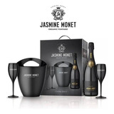 Kit Frapera Champagne Jasmine Monet Black 750ml + 2 Copas