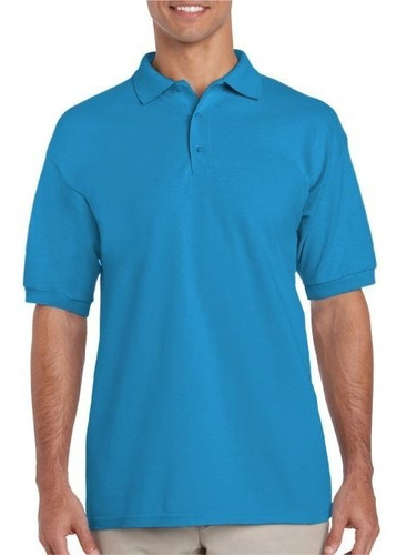 Camisa Polo Hombre-alta Calidad-dotación Celeste