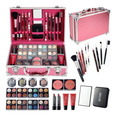 Kit De Sombras Maquillaje Set Todo En Uno Neceser Bolsa 56pz Traje De Maquillaje Miss Young Traje De Maquillaje Femenino Integrado