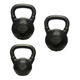 Set 3 Pesas Rusas De 6 Kg + 10 Kg + 12kg Fitnesas Kettlebell