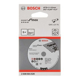 Disco De Corte De Hierro Inoxidable Bosch Gws 12v-76, 76 Mm, 3 Polos, 5 Piezas