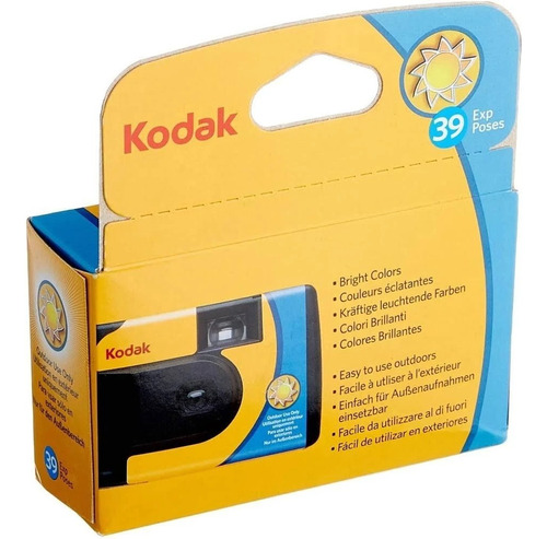 Câmera Analógica Descartável Kodak Suc Daylight 39 800 Iso Cor Amarelo