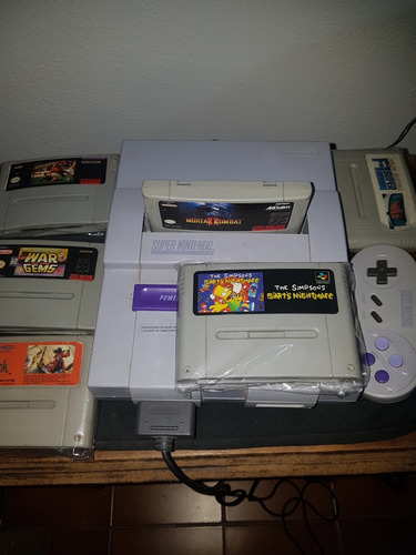 Lote Super Nintendo Usada Muy Bien Cuidada Con Juegos 