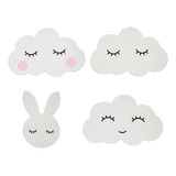 Set Decorativo De Pared Pequeño Y Fresco Con Forma De Nube D