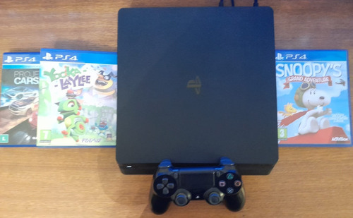 Consola Playstation 4 Sony Slim De 1 Tb, Color Negro