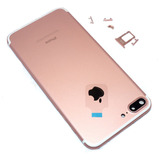 Kit Tapa Trasera Carcasa Botones Para iPhone 7 Plus Rosa
